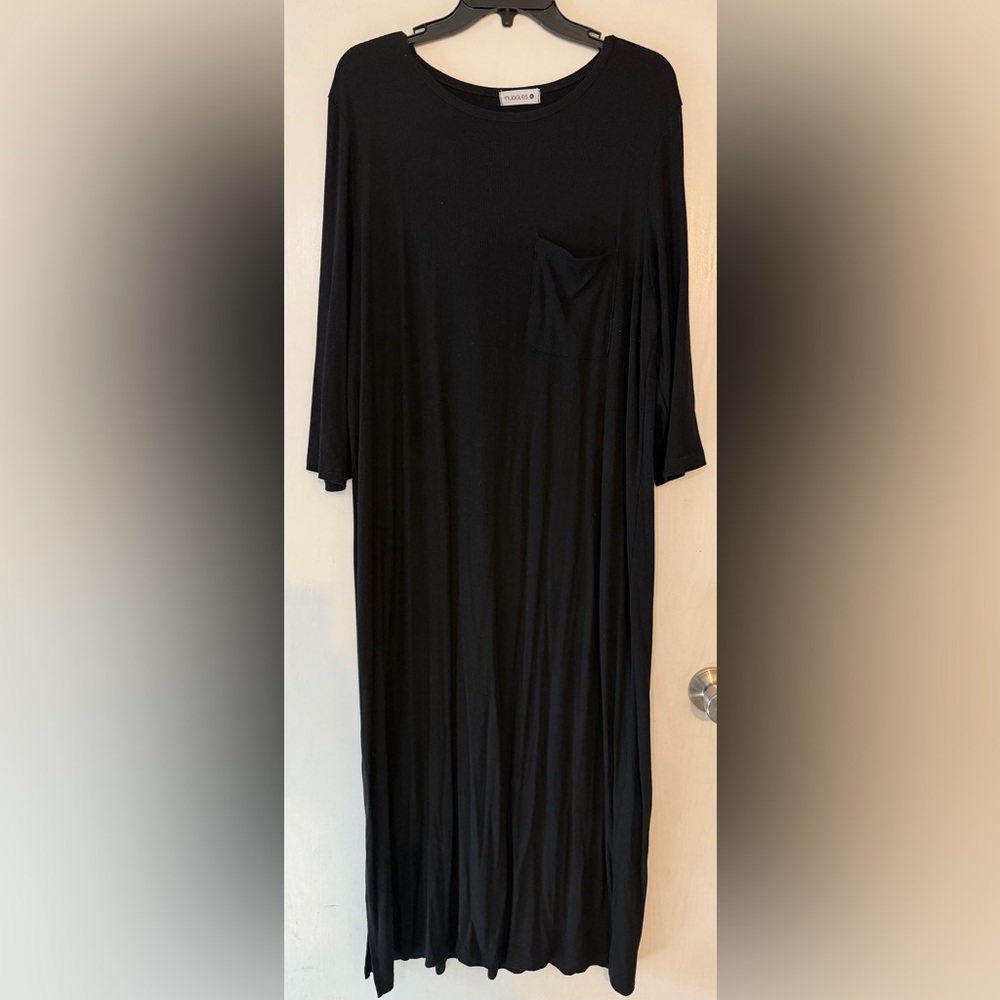 Nuggles Allie Black 3/4 Sleeve Pocket by Dress
